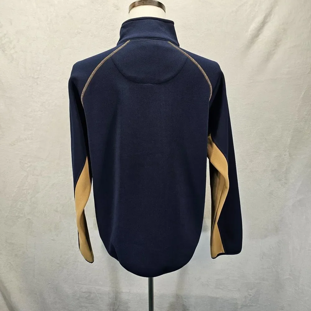 G-III Los Angeles Rams Vintage NFL Mens M Full-Zip Track Jacket Blue Beige EUC‎